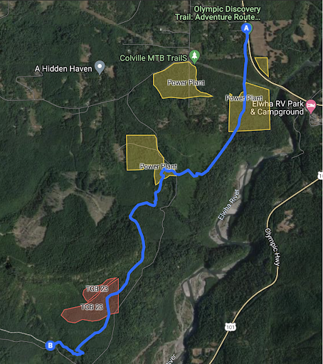 Maps of four proposed timber cuts.