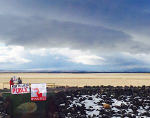 Protestors at Malheur National Wildlife Refuge